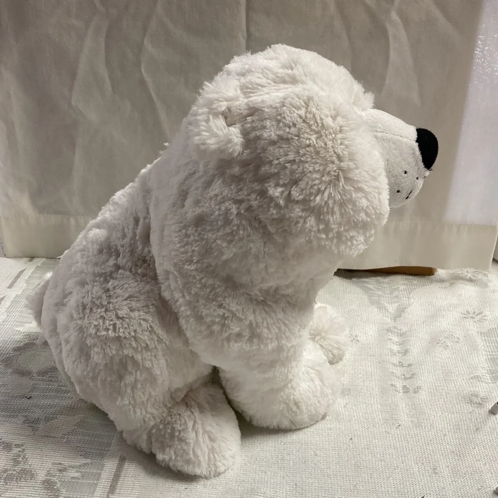 Kohl’s Cares White Fluffy Polar Bear Plush Stuffed Animal 11”